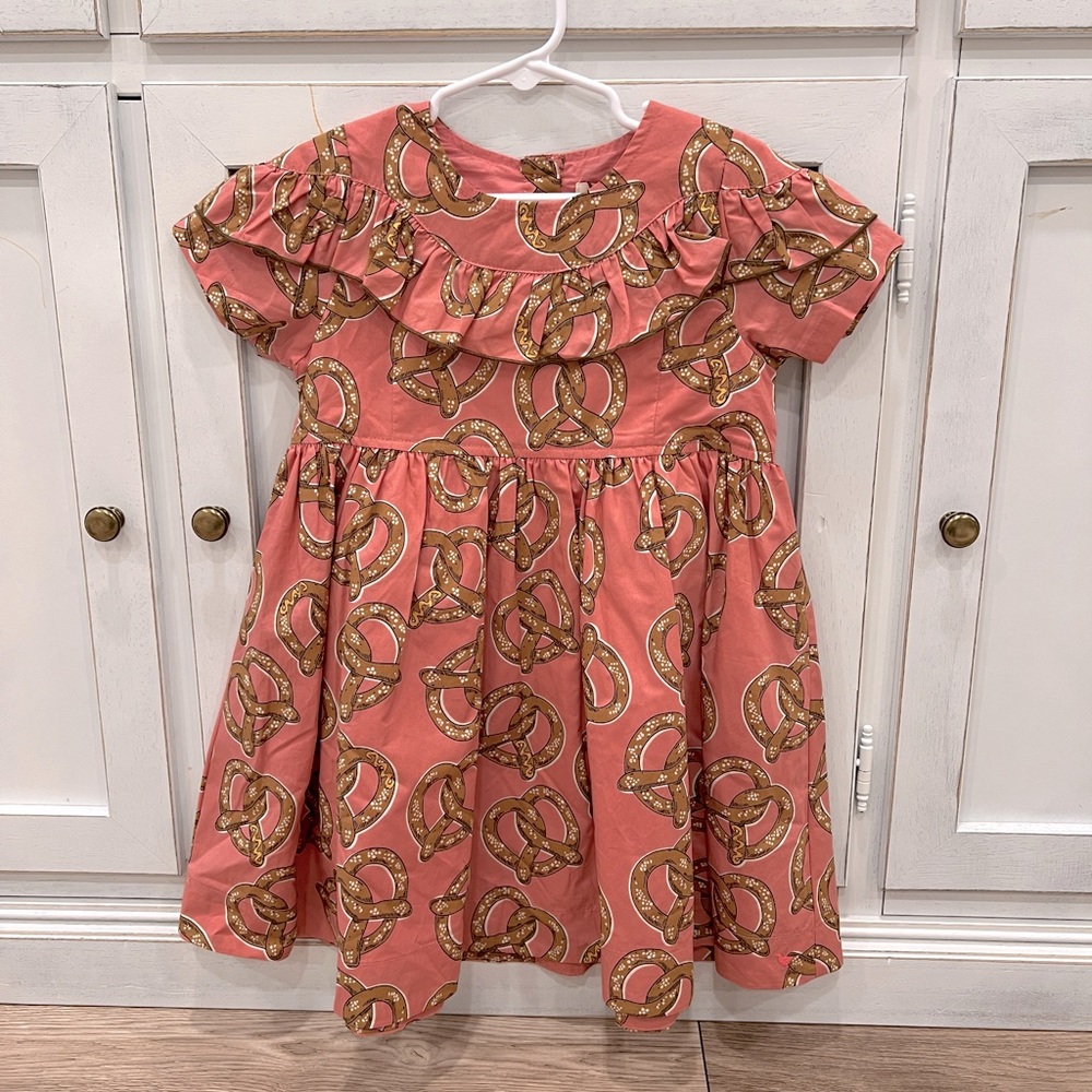Pink Chicken Soft Pretzel Dress 4Y